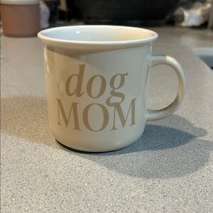 Dog Mom Cream and White Mug by Sweet Water Decor